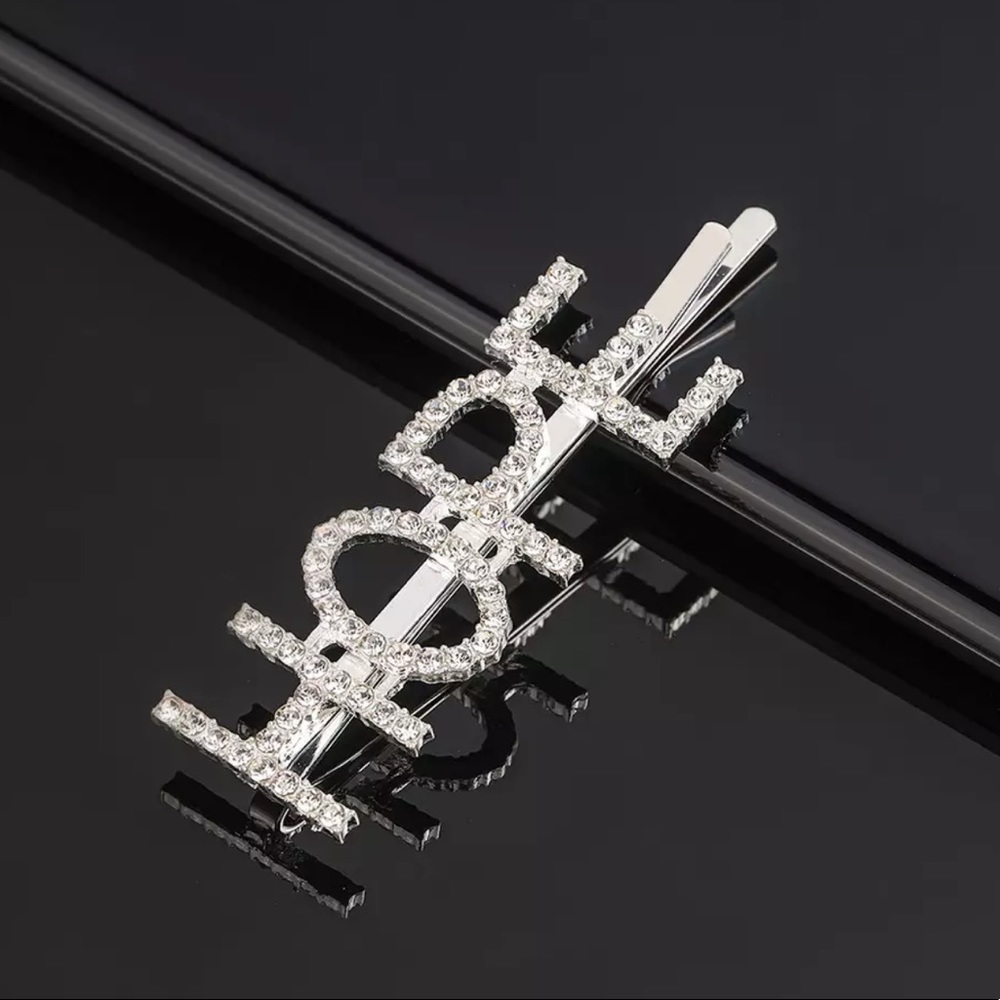 Hope Bling Hair Clip